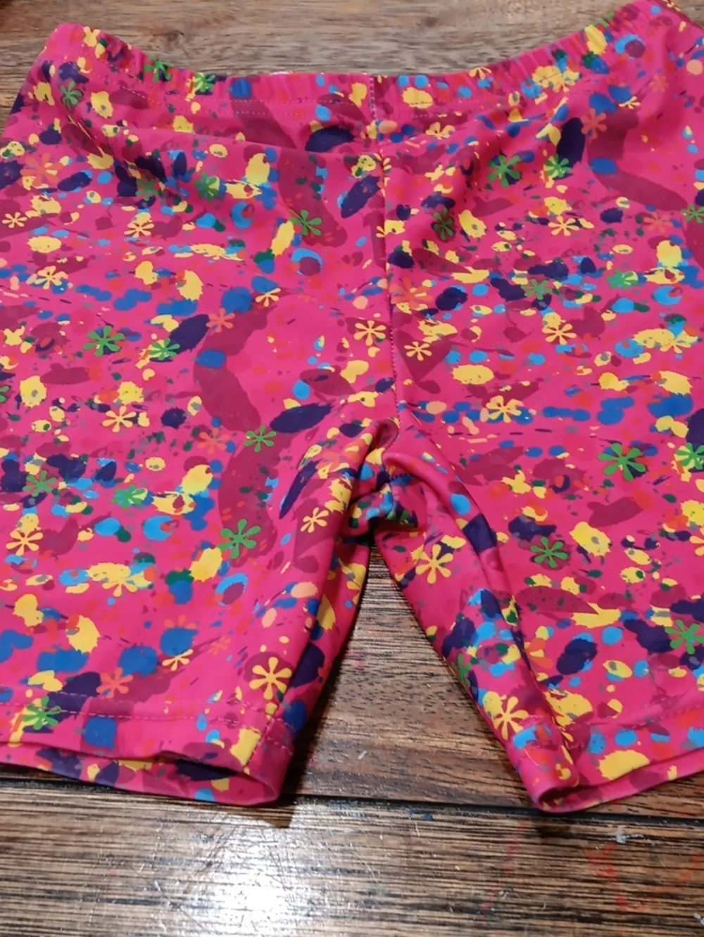 Kids Pink Heart Floral Long-Sleeve 2 Piece Swim Set